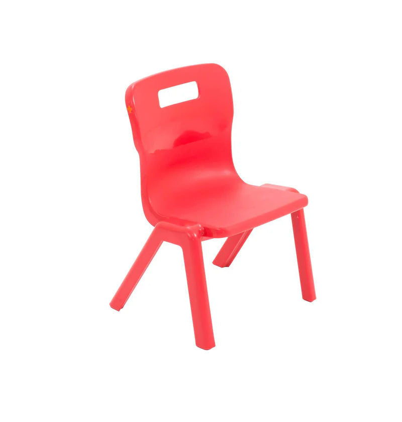 Titan Early Years One Piece Chair Size 1 & 2, Size 1 (Ages 3-4) Red Learning SPACE