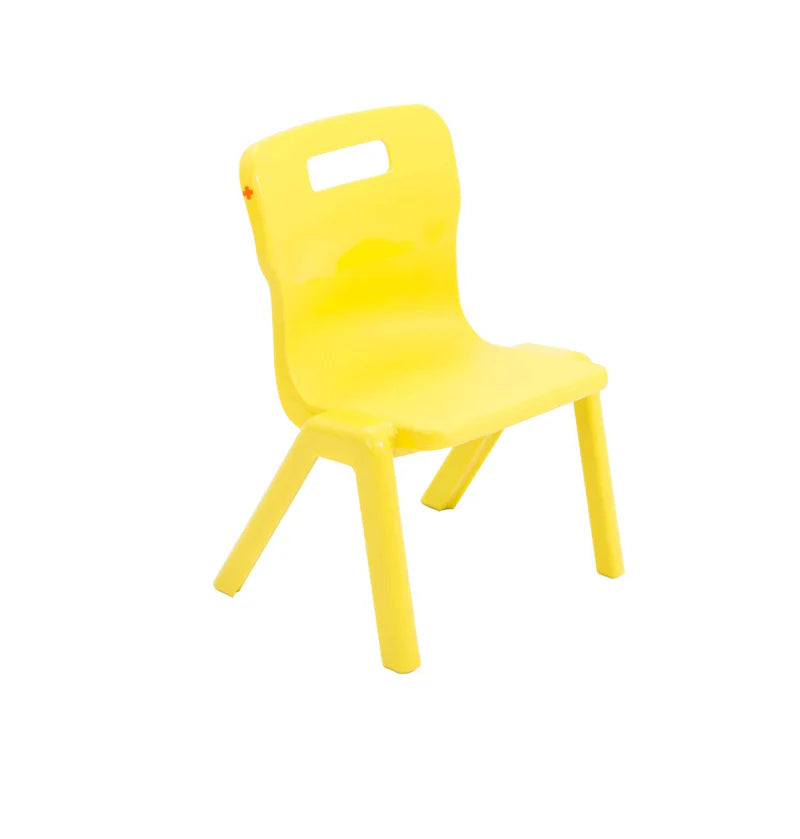 Titan Early Years One Piece Chair Size 1 & 2, Size 1 (Ages 3-4) Yellow Learning SPACE