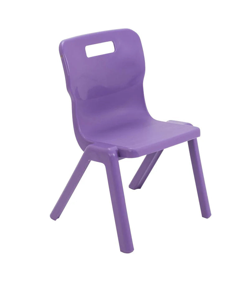 Titan Primary Years One Piece Chair - Size 3 & 4, Size 3 (Ages 6-8) Purple Learning SPACE