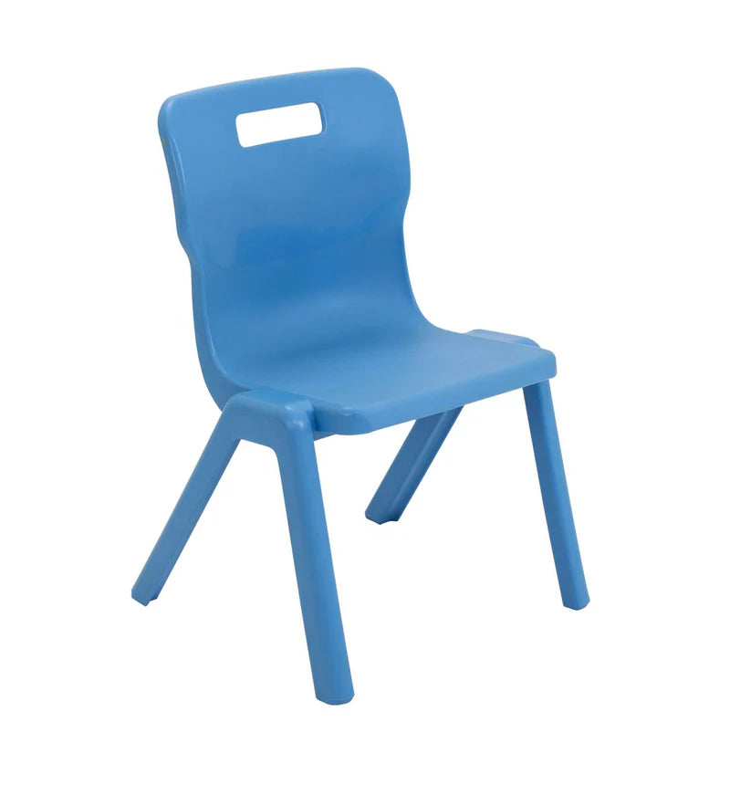 Titan Primary Years One Piece Chair - Size 3 & 4, Size 3 (Ages 6-8) Sky Blue Learning SPACE