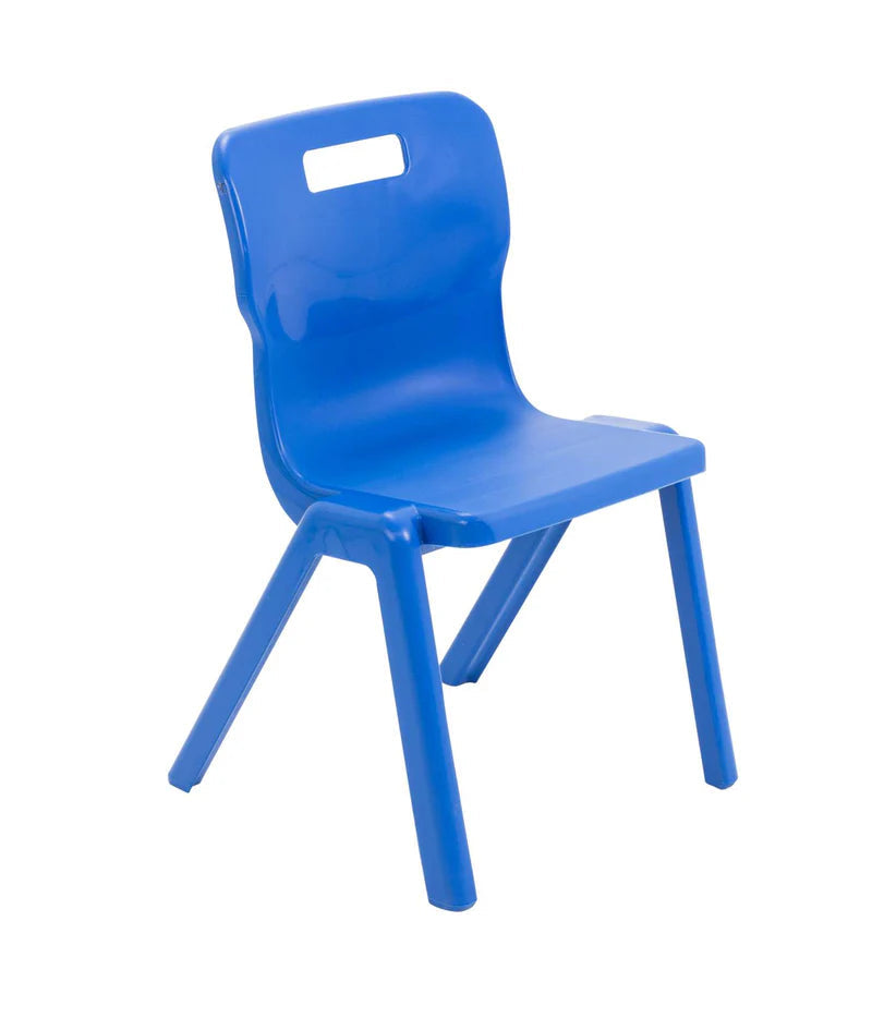 Titan Primary Years One Piece Chair - Size 3 & 4, Size 4 (Ages 8-11) Blue Learning SPACE