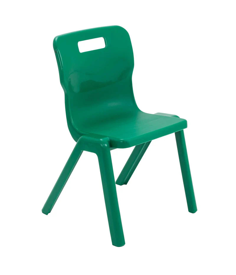 Titan Primary Years One Piece Chair - Size 3 & 4, Size 4 (Ages 8-11) Green Learning SPACE