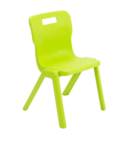 Titan Primary Years One Piece Chair - Size 3 & 4, Size 4 (Ages 8-11) Lime Green Learning SPACE