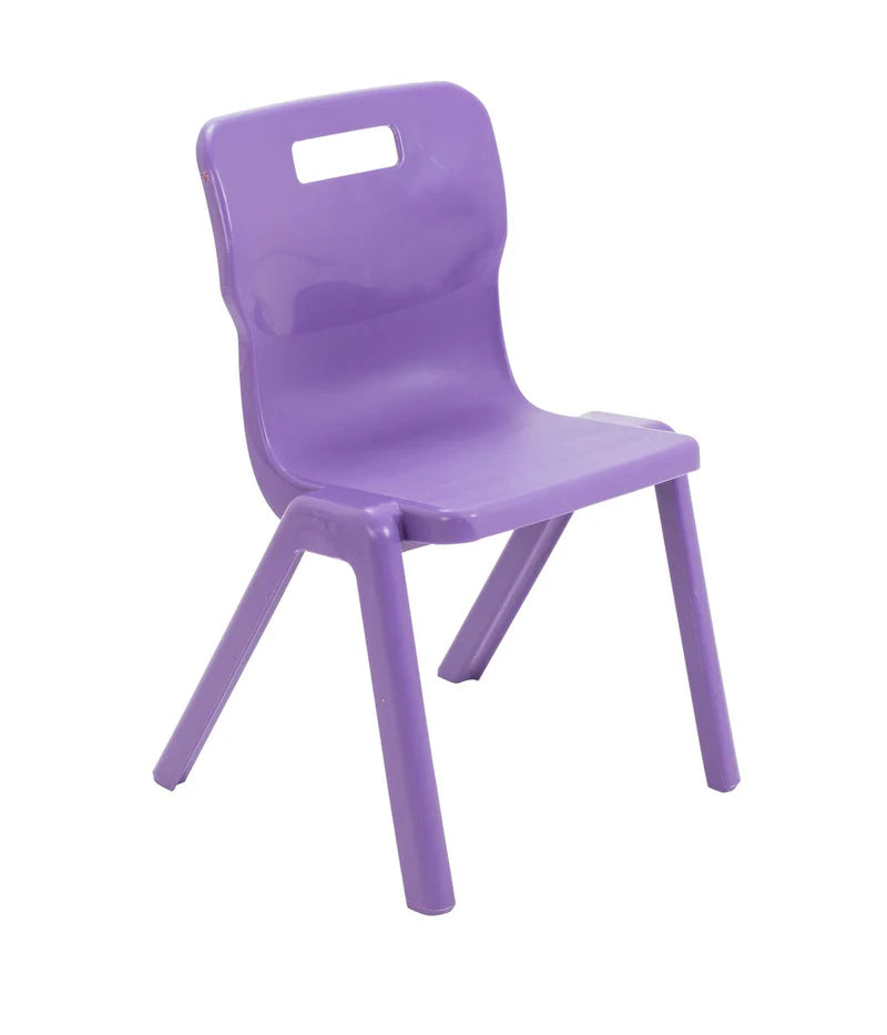 Titan Primary Years One Piece Chair - Size 3 & 4, Size 4 (Ages 8-11) Purple Learning SPACE
