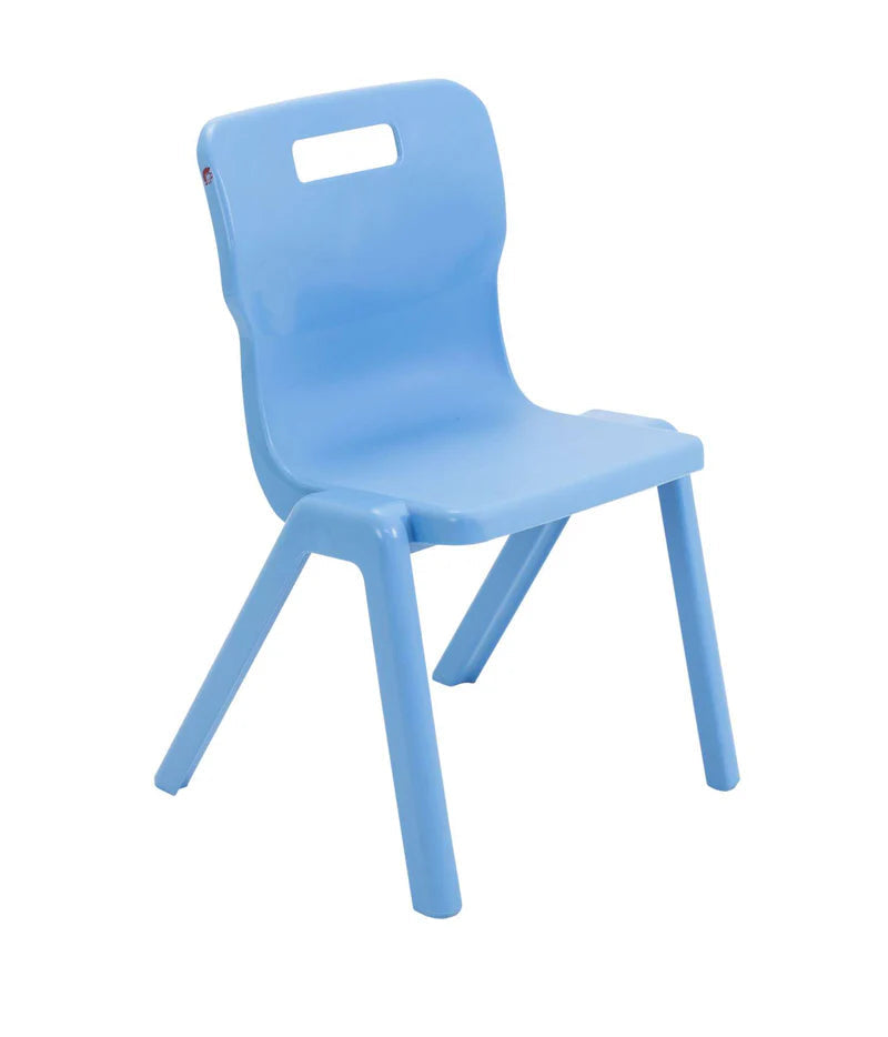 Titan Primary Years One Piece Chair - Size 3 & 4, Size 4 (Ages 8-11) Sky Blue Learning SPACE
