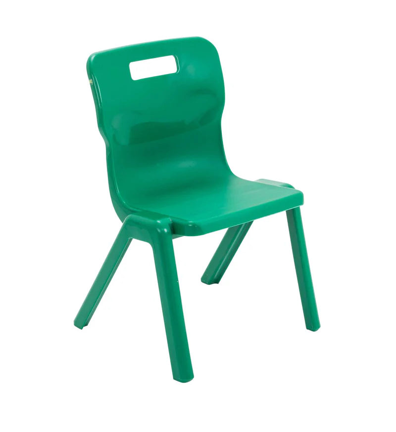 Titan Primary Years One Piece Chair - Size 3 & 4, Size 3 (Ages 6-8) Green Learning SPACE