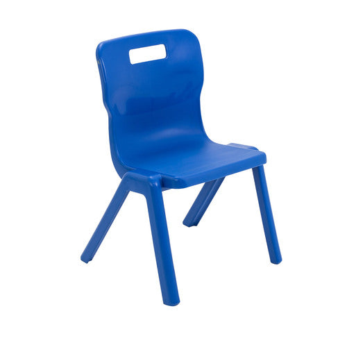 Titan Primary Years One Piece Chair - Size 3 & 4, Size 3 (Ages 6-8) Blue Learning SPACE