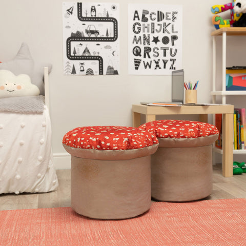 Toadstools Seats (4 Pack)-Bean Bags & Cushions,Cushions,Dropship,Eden Learning Spaces,Nature,Nature Learning Environment,Nature Sensory Room,Sensory Room Furniture,Wellbeing Furniture-Learning SPACE