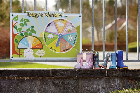 Today's Weather Board Outdoor Sign-Calmer Classrooms,Classroom Displays,Early Science,Forest School & Outdoor Garden Equipment,Helps With,Inspirational Playgrounds,Playground Equipment,Playground Wall Art & Signs,Stock-Learning SPACE