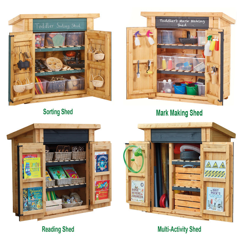 Toddler Shed Fest (4Pk)-Cosy Direct, Sheds, Wellbeing Furniture-51515-Learning SPACE