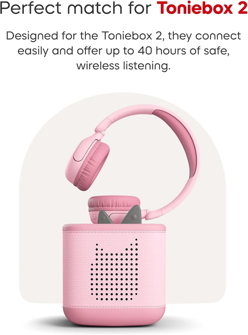 Toniebox 2 Bluetooth Headphones - Cloud Pink, Learning SPACE