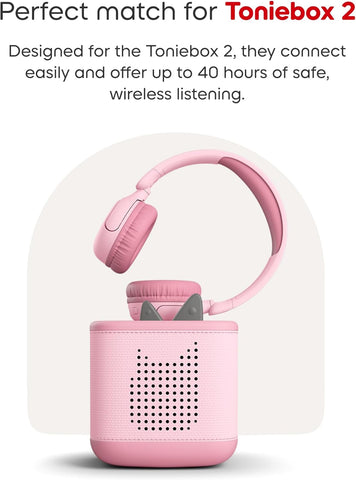 Toniebox 2 Bluetooth Headphones - Cloud Pink, Learning SPACE