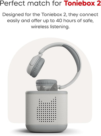 Toniebox 2 Bluetooth Headphones - Moon Grey, Learning SPACE