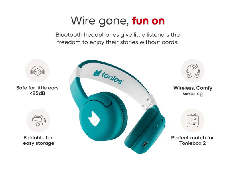 Toniebox 2 Bluetooth Headphones - Tropical Teal, Learning SPACE