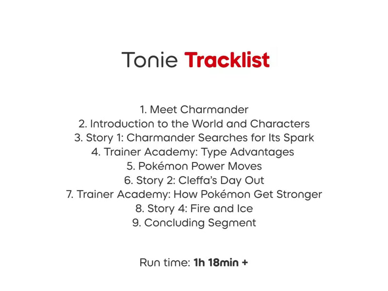 Tonies - Charmander Pokémon Audio Character for Toniebox, audiobook Learning SPACE