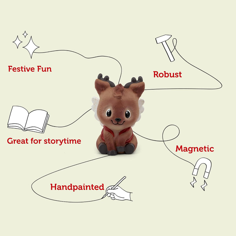 Little Reindeer Tonie features graphic highlighting festive storytelling, magnetic base and hand-painted finish