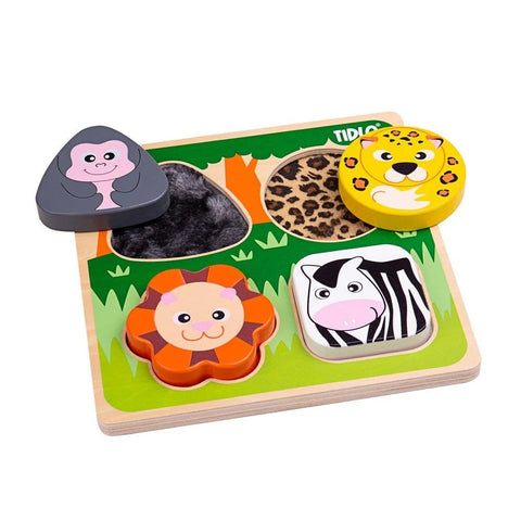 Touch and Feel Puzzle-Early years Games & Toys, Games & Toys, Sound. Peg & Inset Puzzles, Tactile Toys & Books, Tidlo Toys, Wooden Toys-Safari-Learning SPACE