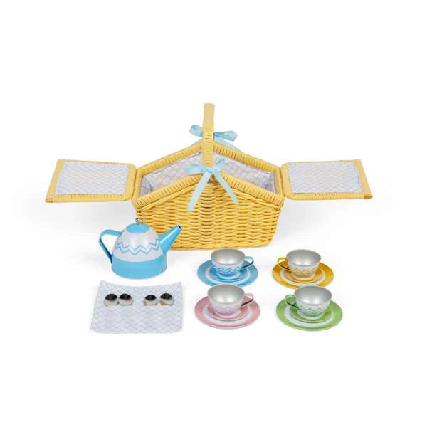 Toy Picnic Set in Yellow Basket, Learning SPACE