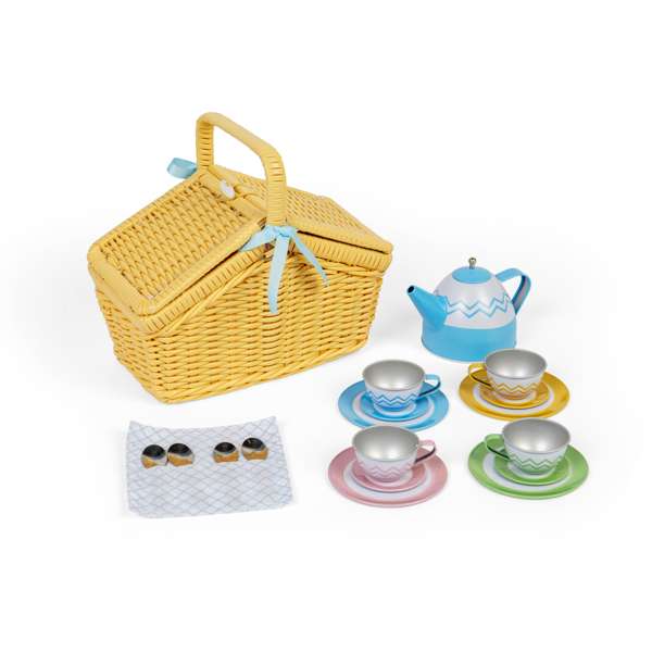 Toy Picnic Set in Yellow Basket, Learning SPACE