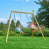 Tp Forest Wooden Double Swing-Additional Need, AllSensory, Eco Friendly, Gross Motor and Balance Skills, Helps With, Outdoor Swings, Playground Equipment, Sensory Seeking, TP Toys-Learning SPACE