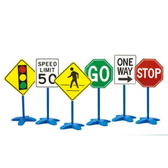 Traffic Signs - Pack Of 6-Active Games,Cars & Transport,EDX,Outdoor Toys & Games,Role Play-Learning SPACE