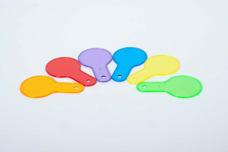 Translucent Colour Paddle Set - Pk6, Learning SPACE