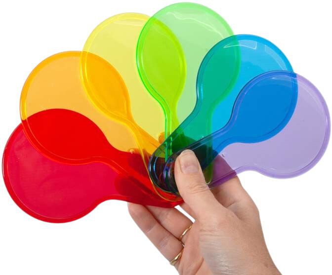 Translucent Colour Paddle Set - Pk6, Learning SPACE