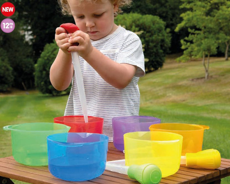 Translucent Colour Pouring Bowls - Pack Of 6, Learning SPACE