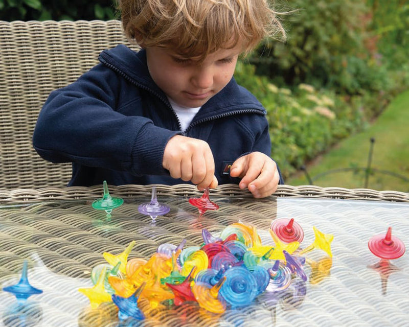 Translucent Colour Spinners - Pack Of 36, Learning SPACE