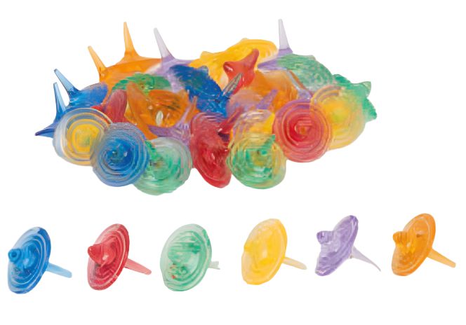 Translucent Colour Spinners - Pack Of 36, Learning SPACE