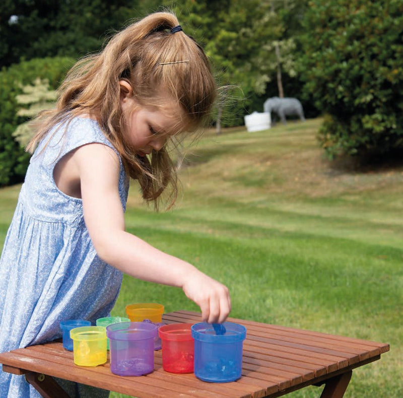 Translucent Colour Stacking Cups - Pack Of 9, Learning SPACE