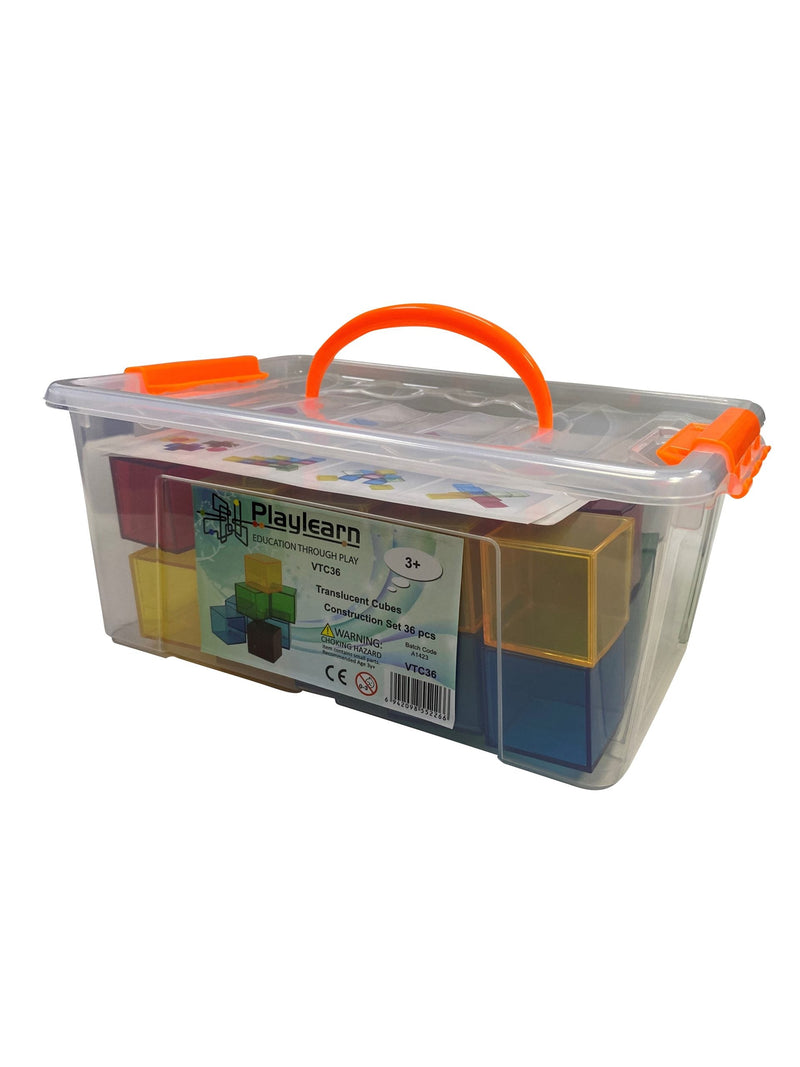 Translucent Cubes Construction Set (36 Pieces), Learning SPACE
