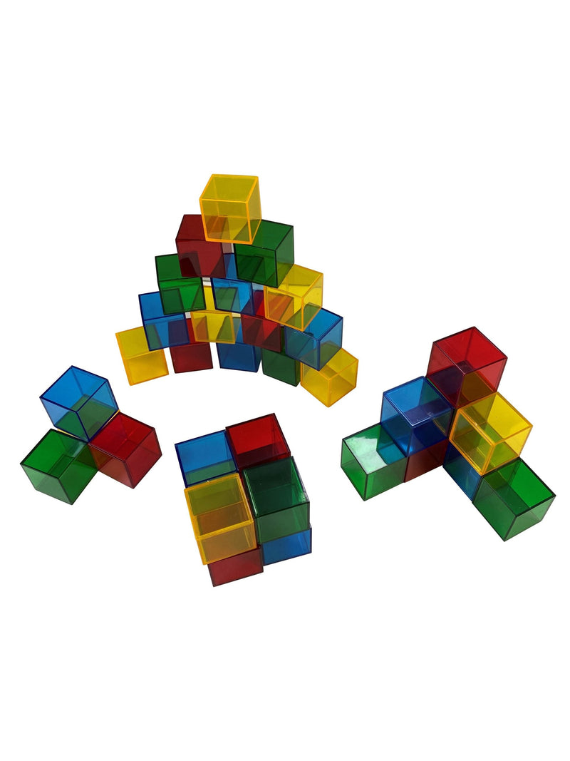 Translucent Cubes Construction Set (36 Pieces), Learning SPACE