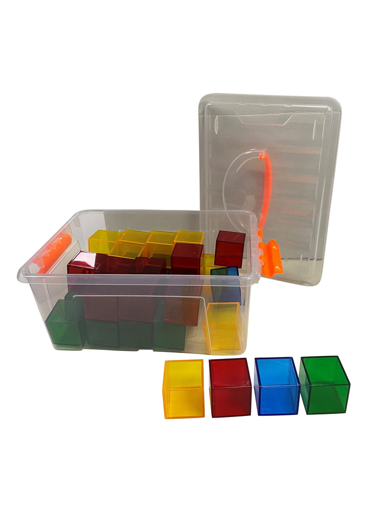 Translucent Cubes Construction Set (36 Pieces)-Building Blocks,Engineering & Construction,Games & Toys,Light Box Accessories,Playlearn,SCOTEXCEL-Learning SPACE