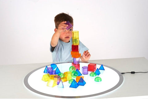 Translucent Geometric Shapes - Pk36-Counting Numbers & Colour,Early Years Maths,Light Box Accessories,Maths,Primary Maths,SCOTEXCEL,Shape & Space & Measure,Stock,TickiT,Visual Sensory Toys-Learning SPACE