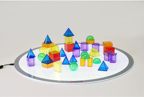 Translucent Geometric Shapes - Pk36-Counting Numbers & Colour,Early Years Maths,Light Box Accessories,Maths,Primary Maths,Shape & Space & Measure,Stock,TickiT-Learning SPACE