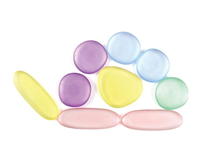 Translucent Junior Rainbow Pebbles® - Pk36, Learning SPACE