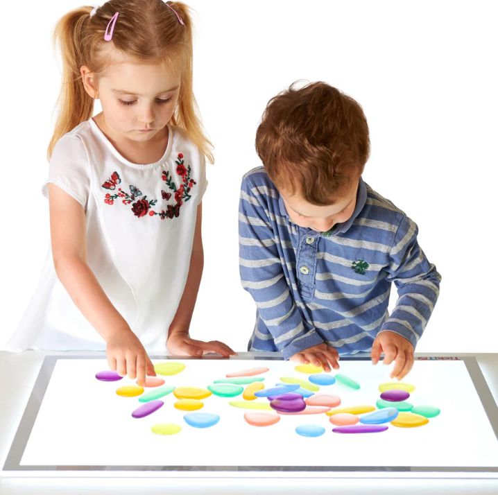 Translucent Junior Rainbow Pebbles® - Pk36, Learning SPACE
