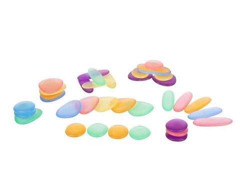 Translucent Junior Rainbow Pebbles® - Pk36-Additional Need,EDX,Fine Motor Skills,Light Box Accessories,Stock,Visual Sensory Toys-Learning SPACE