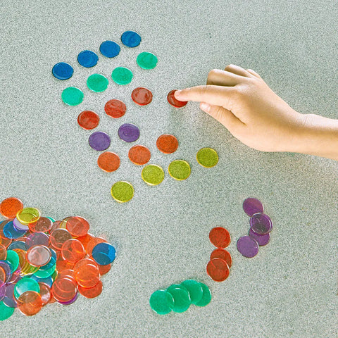 Transparent Counters (Set of 250)-Addition & Subtraction,Counting Numbers & Colour,Learning Resources,Light Box Accessories,Maths,Memory Pattern & Sequencing,Primary Maths,Stock-Learning SPACE