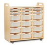Tray Storage Unit (1080mm Height) With 6 Shallow And 12 Deep Trays, Storage Boxes & Bins Learning SPACE