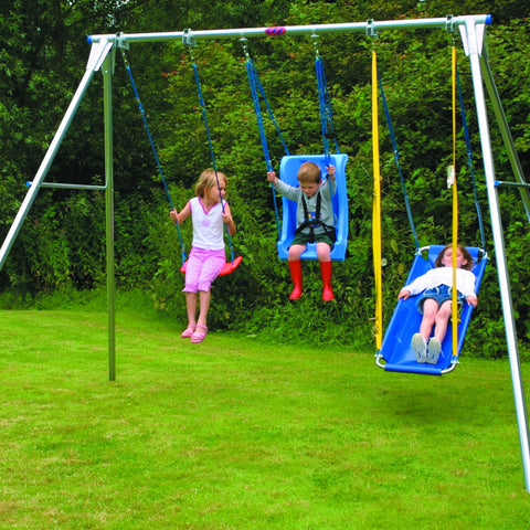 Treble Swing Frame-Adapted Outdoor play, Outdoor Swings, Specialised Prams Walkers & Seating, Stock, Teen & Adult Swings-Learning SPACE