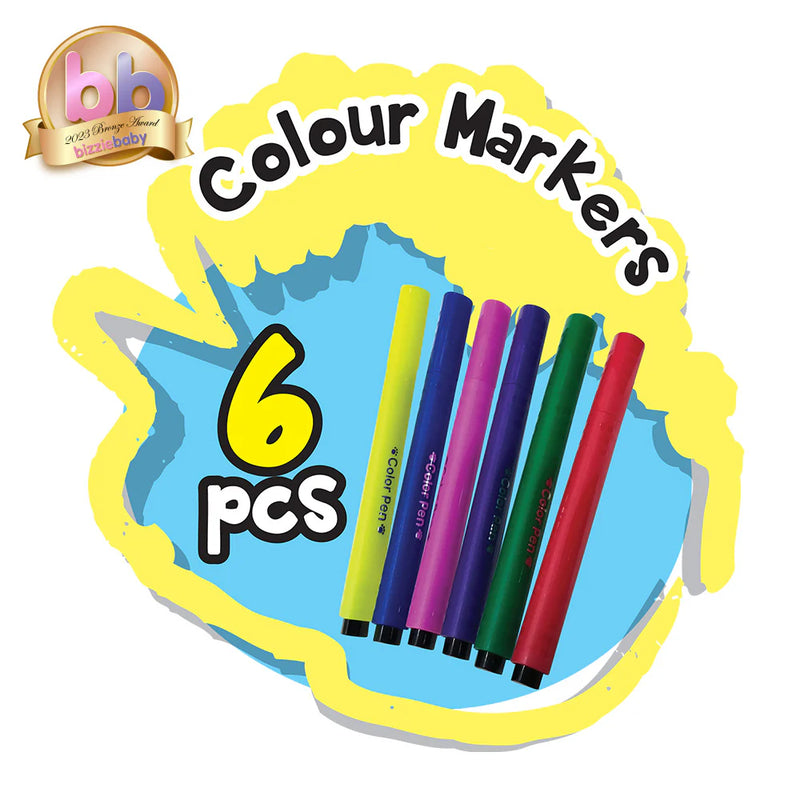 Triangular Grip Colour and Wipe Pens (Pack of 6), Learning SPACE