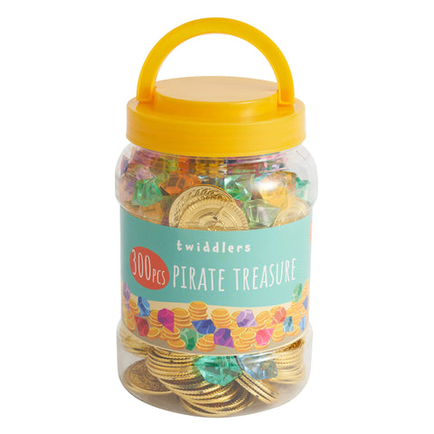 Tub of Pirate Treasure, 150 Gold Coins & 150 Gems-Dinosaurs. Castles & Pirates,Dress Up Costumes & Masks,Featured,Halloween,Imaginative Play,Money,Role Play-Learning SPACE