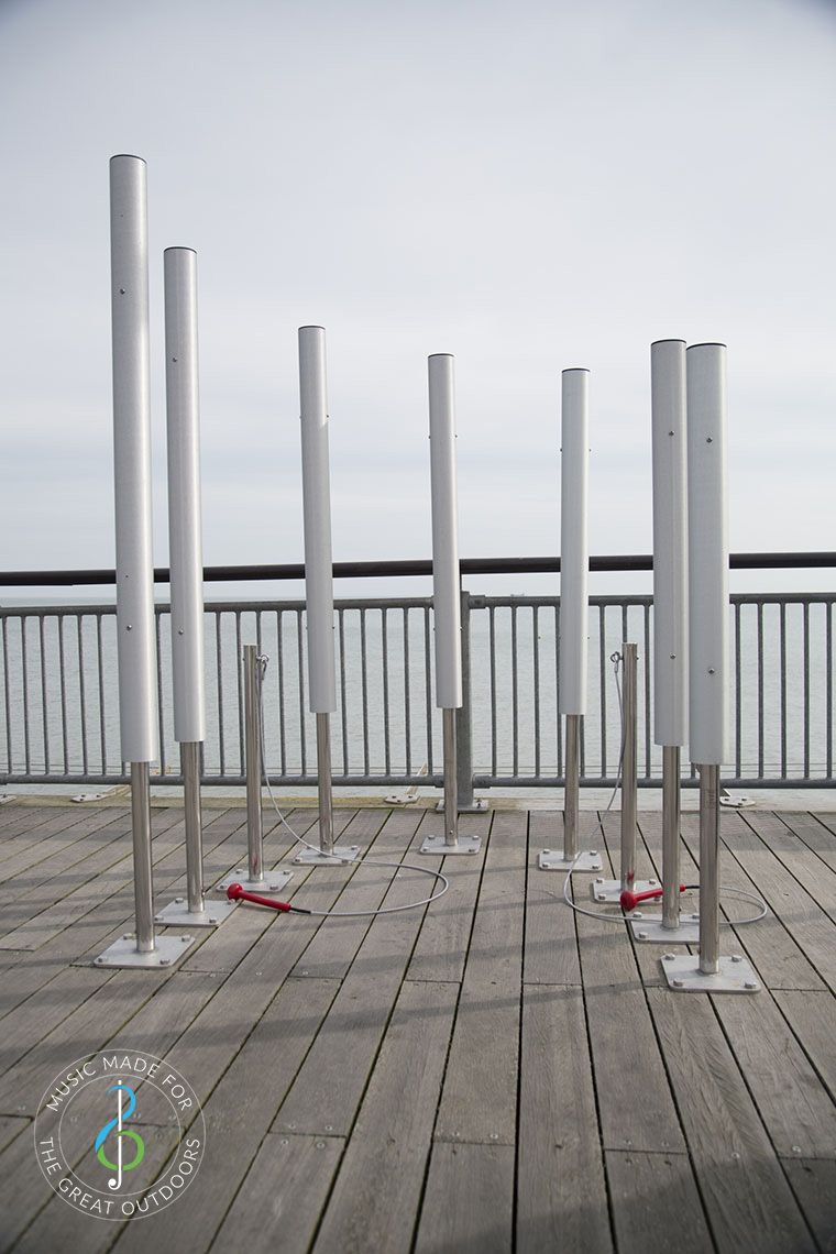 Tubular Bells - Set of 7 - Sensory Garden Musical Instruments, Surface Fixed Learning SPACE