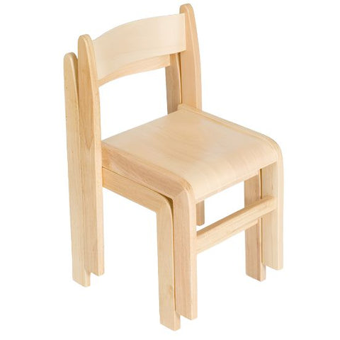 Tuf Class™ Wooden Chairs (Pack of 2)-Children's Wooden Seating, Classroom Chairs, Kit For Kids, Seating-Natural-4-6 years-Learning SPACE