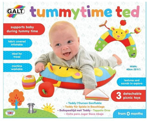 Tummy Time Ted - Baby Activity Pad-AllSensory,Baby Sensory Toys,Baby Soft Toys,Galt,Gifts for 0-3 Months,Gifts For 3-6 Months,Soft Play Sets,Stock-Learning SPACE
