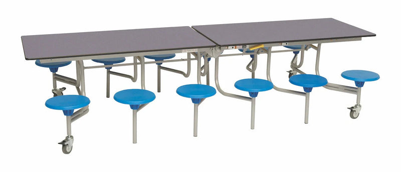 Twelve Seat Rectangular Mobile Folding Table - Suitable for age group 11 years to adult, Learning SPACE