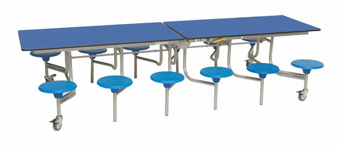 Twelve Seat Rectangular Mobile Folding Table - Suitable for age group 11 years to adult-Dining Furniture,Dining Tables,Folding Table,Furniture,Mobile Tables-Royal-Blue-9SRL101229-R-BL-Learning SPACE
