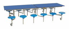 Twelve Seat Rectangular Mobile Folding Table - Suitable for age group 11 years to adult, Royal Blue Learning SPACE